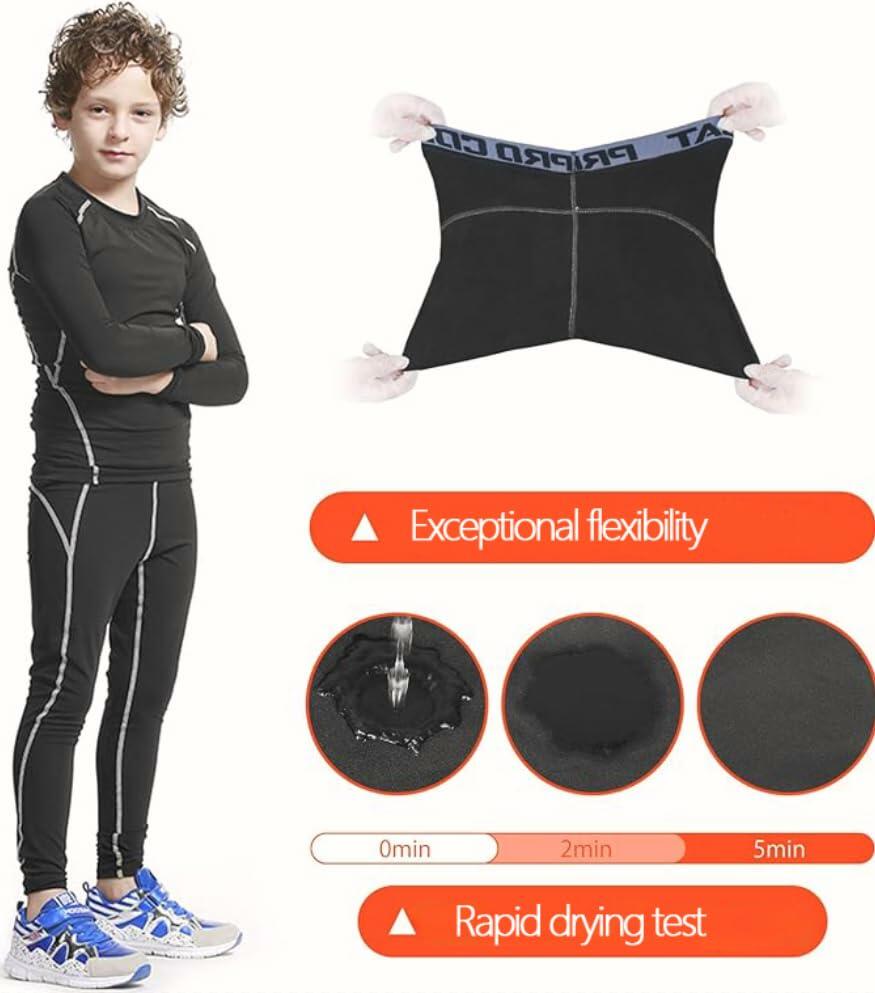 Conjunto de ropa interior térmica para niños Muzikin con forro polar, cálido y absorbente de humedad, talla 26