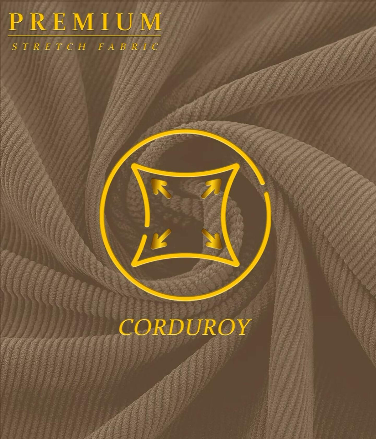 Pantalones ajustados de pana Hybrid & Company, color camel, talla 11
