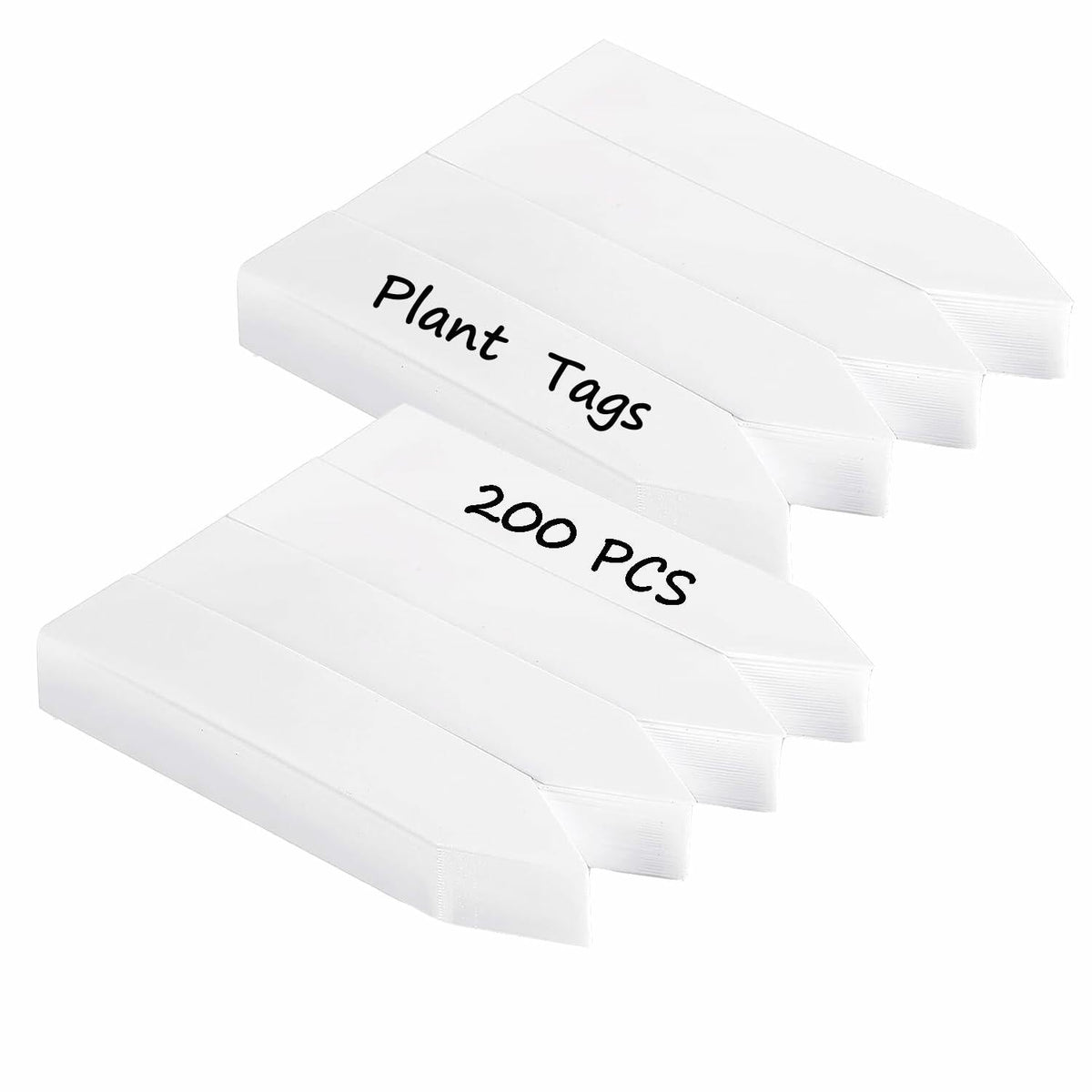 meumtuu 200 PCS Etiquetas de plástico blanco para plantas, marcadores de jardín de PVC PVCPL-200W