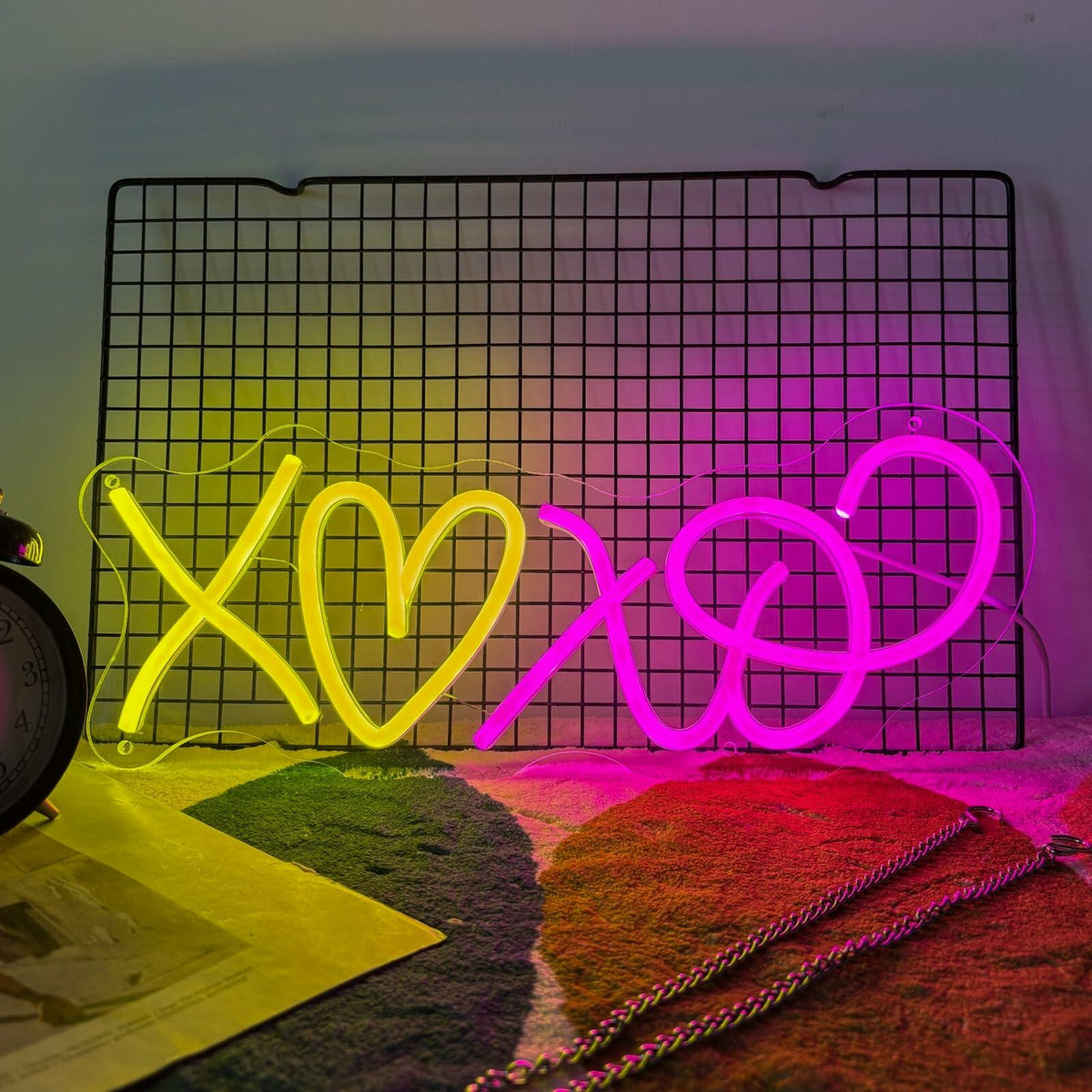 Letrero de neón de corazón I LOVE YOU, luz LED rosa, decoración de pared, regalo para bodas y fiestas