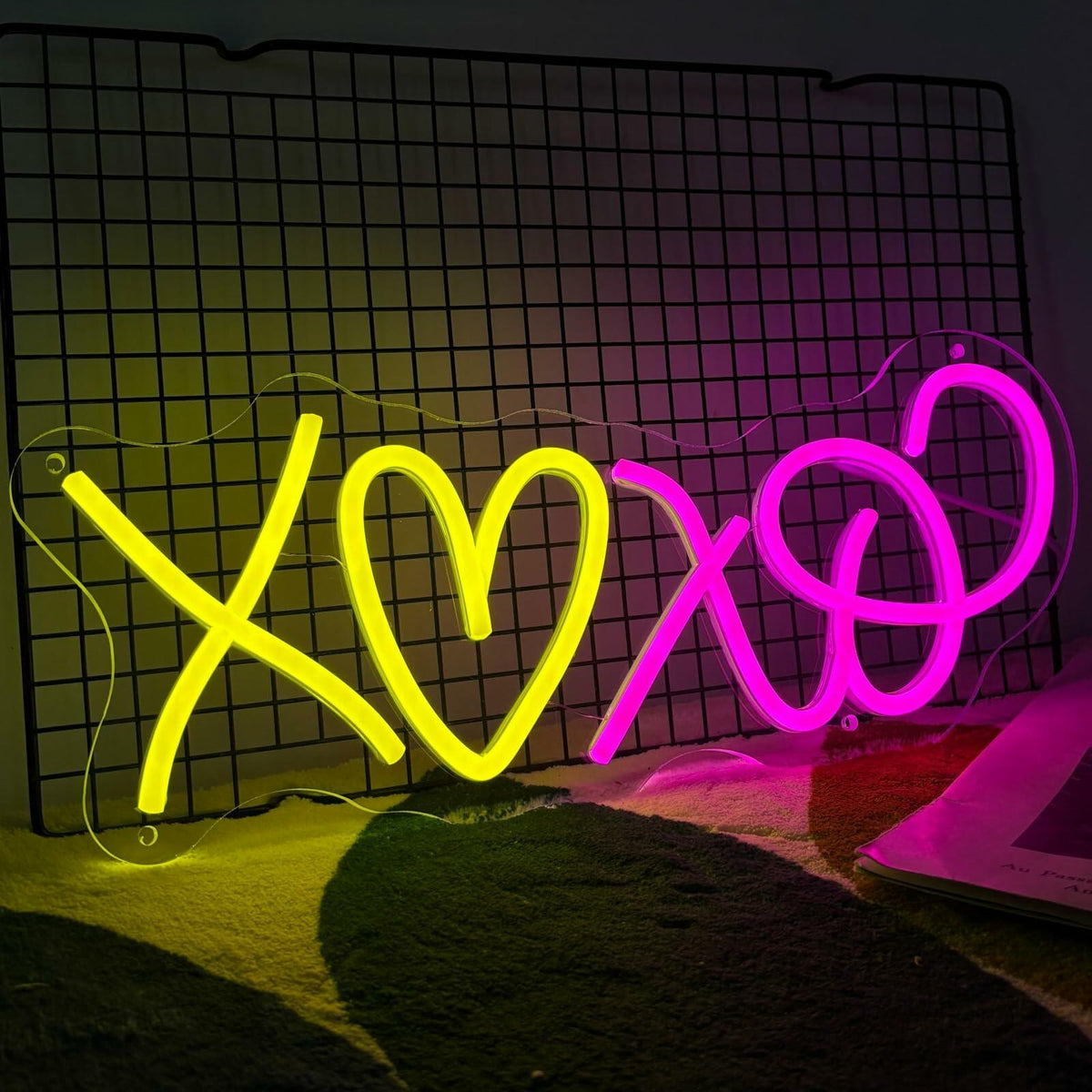 Letrero de neón de corazón I LOVE YOU, luz LED rosa, decoración de pared, regalo para bodas y fiestas