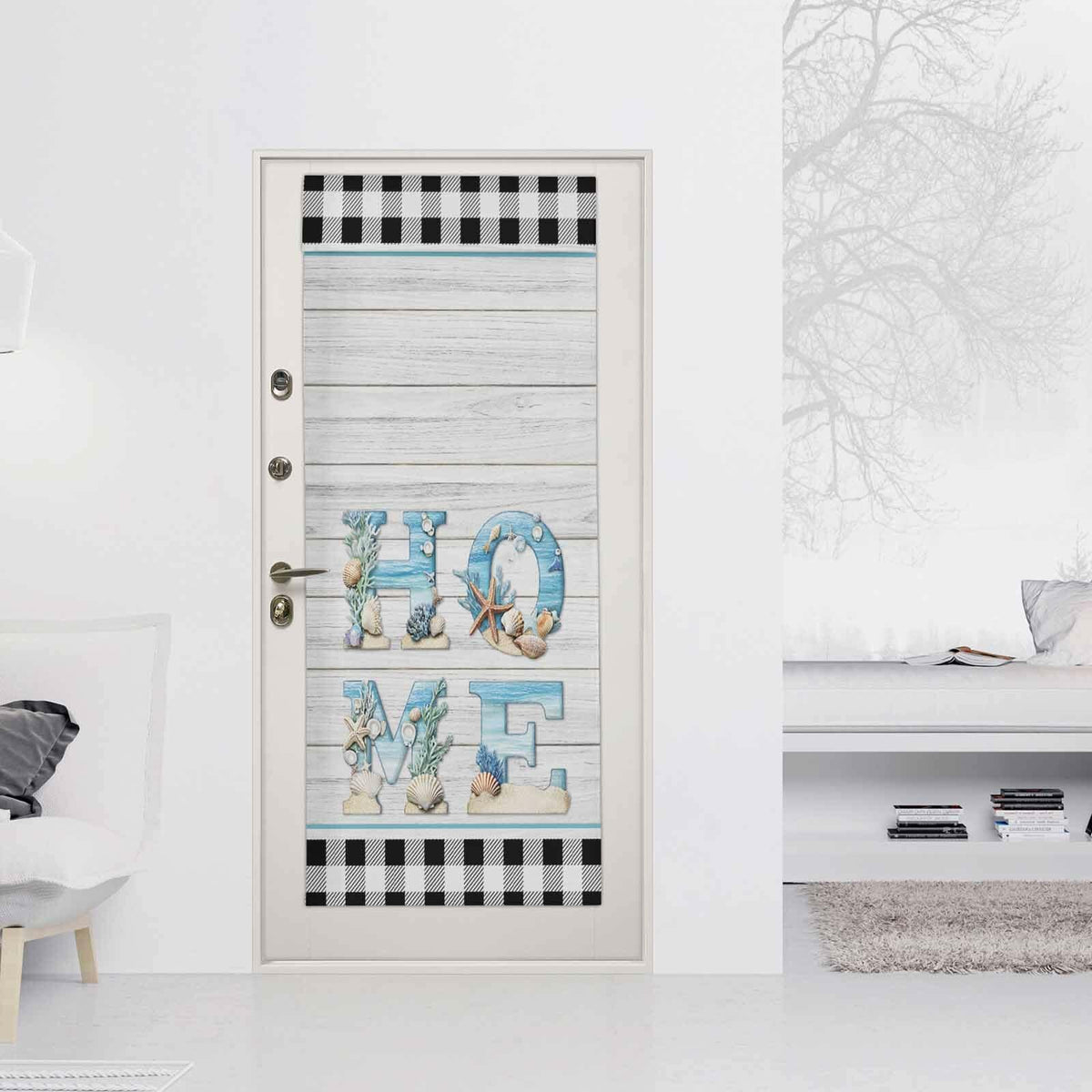Cortinas para puerta BEMIGO con corona de otoño, persianas ajustables de privacidad, 26x70 pulgadas