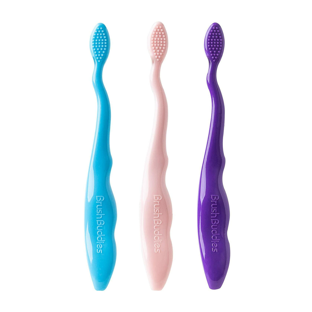 Cepillo de dientes para niños Brush Buddies Barbie, paquete de 3, cerdas suaves, multicolor