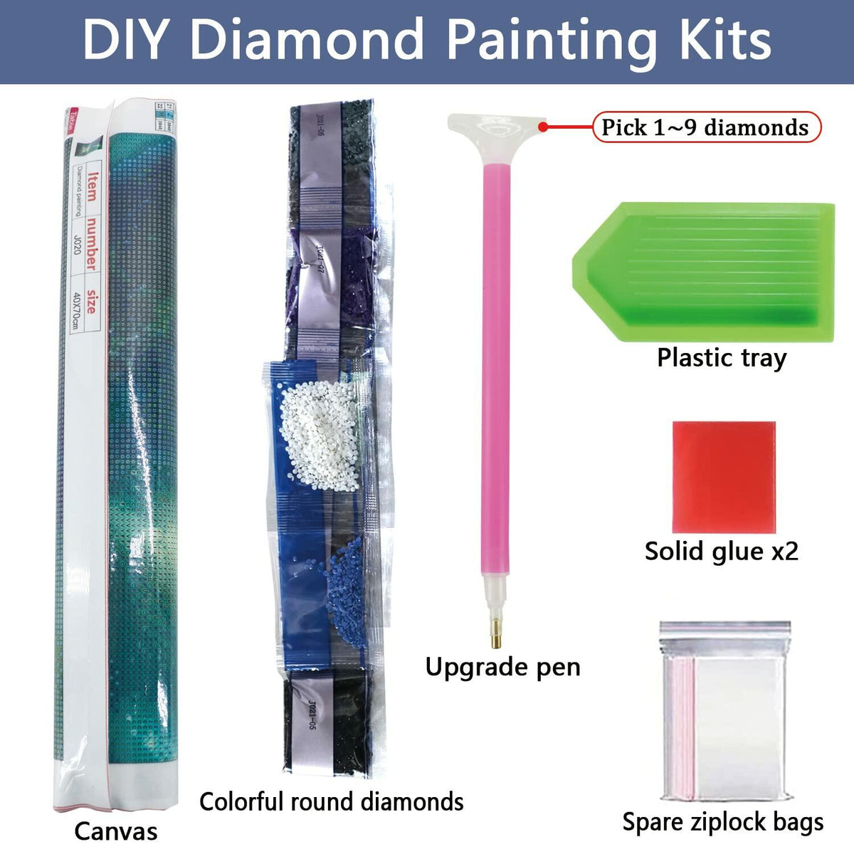 Kit de pintura de diamantes navideña Rousp Pueblo de invierno 16x20 pulgadas