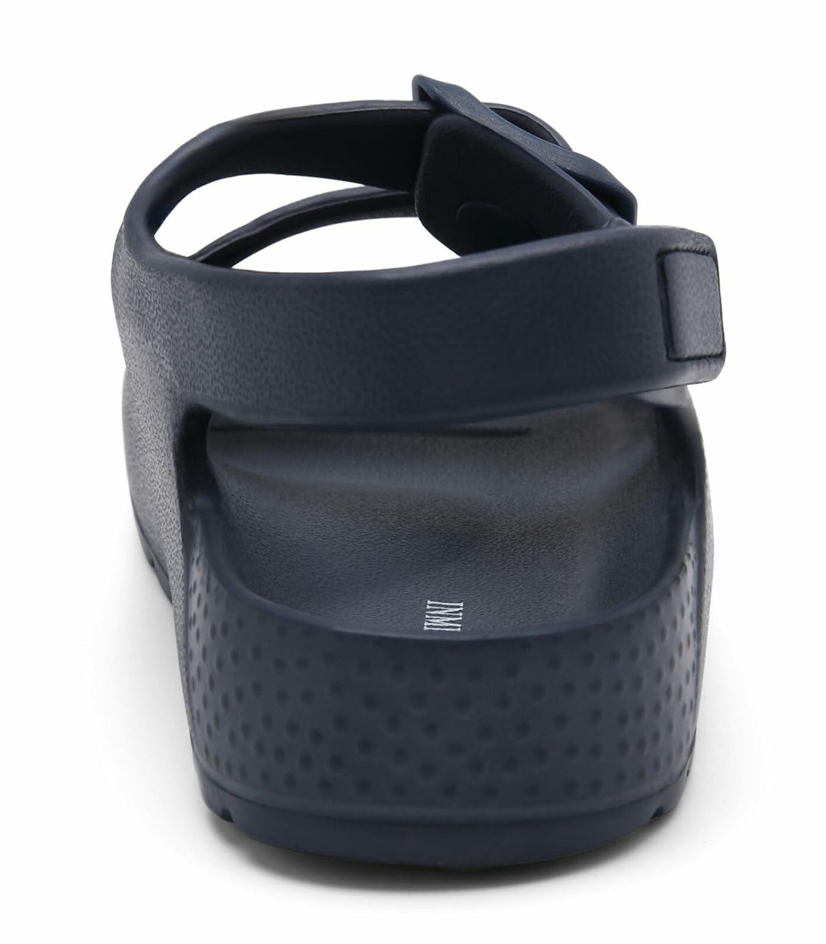 Sandalias con hebilla para niños y niñas pequeños INMINPIN, correa trasera ajustable, azul marino, talla 5