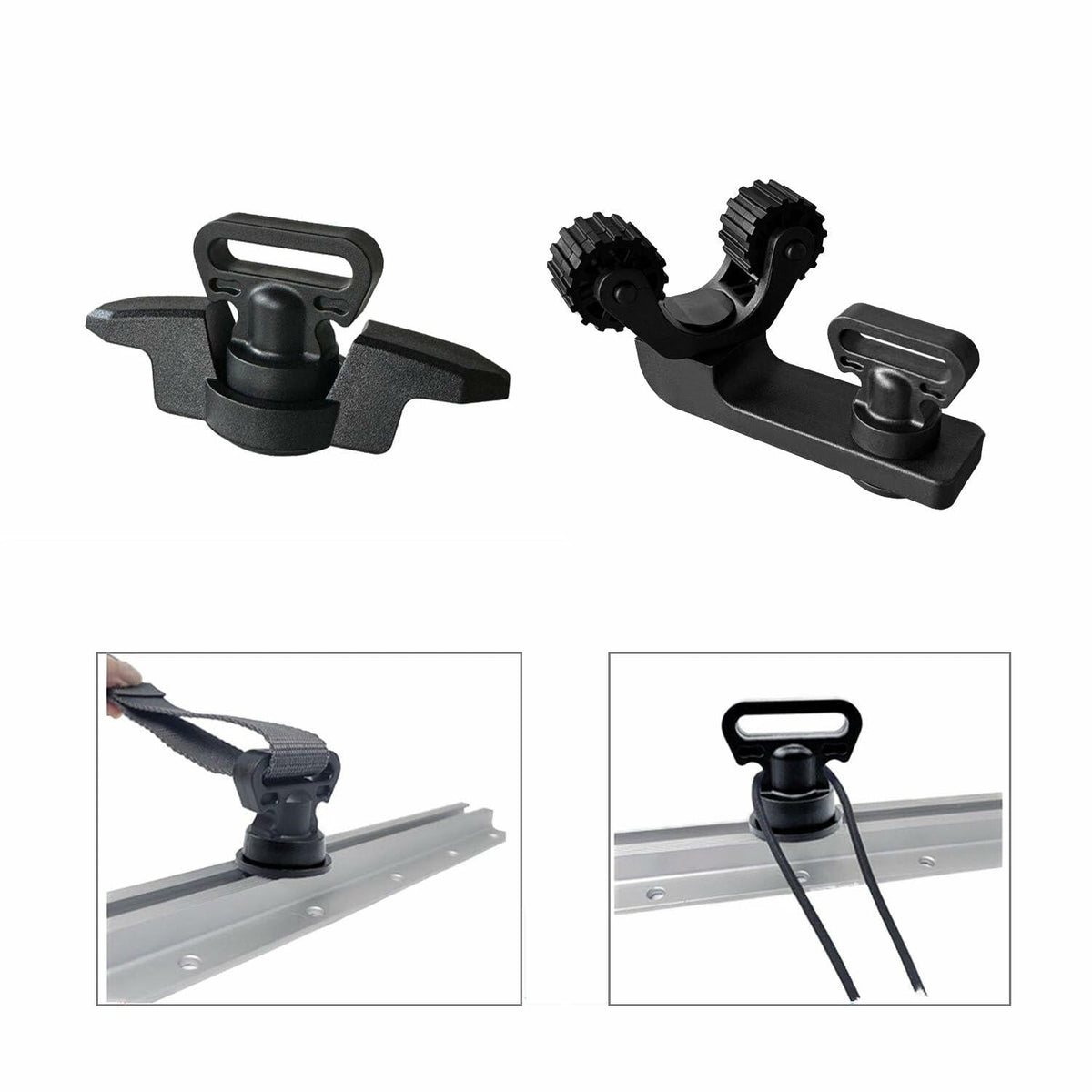 Ojales de amarre para rieles Thorn, M6, acero inoxidable 316, paquete de 6