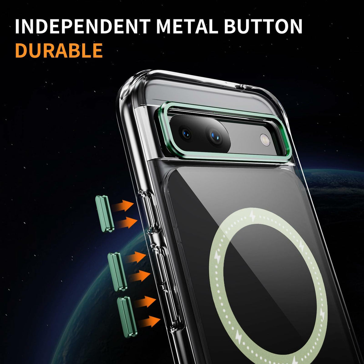 Coccoee Google Pixel 8A Case Magnetic Slim Shockproof Light Green Cover