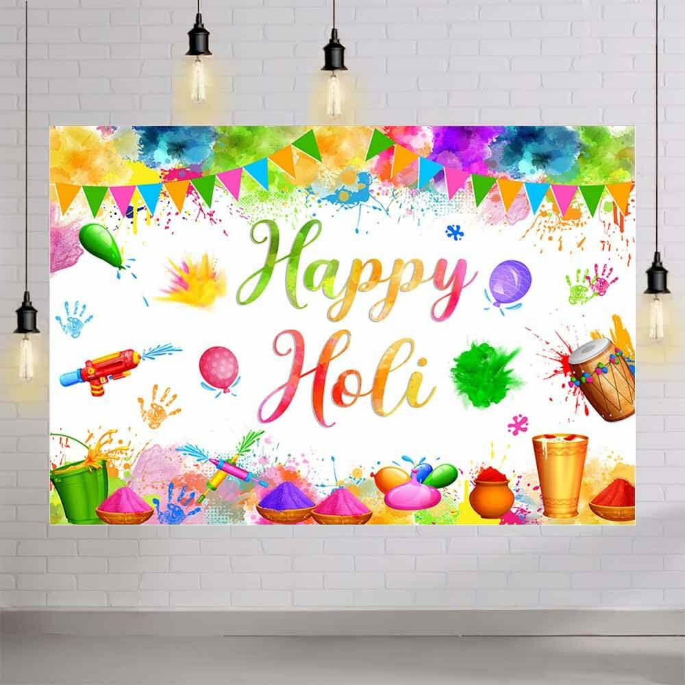 Fondo MEHOFOND para fiesta del festival Happy Holi, 7x5 pies