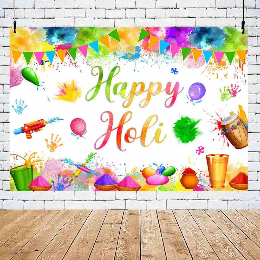 Fondo MEHOFOND para fiesta del festival Happy Holi, 7x5 pies