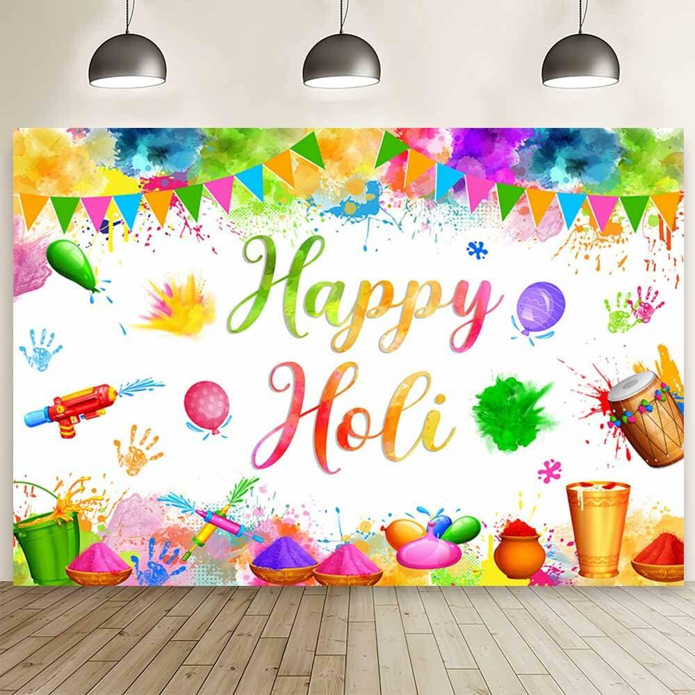 Fondo MEHOFOND para fiesta del festival Happy Holi, 7x5 pies