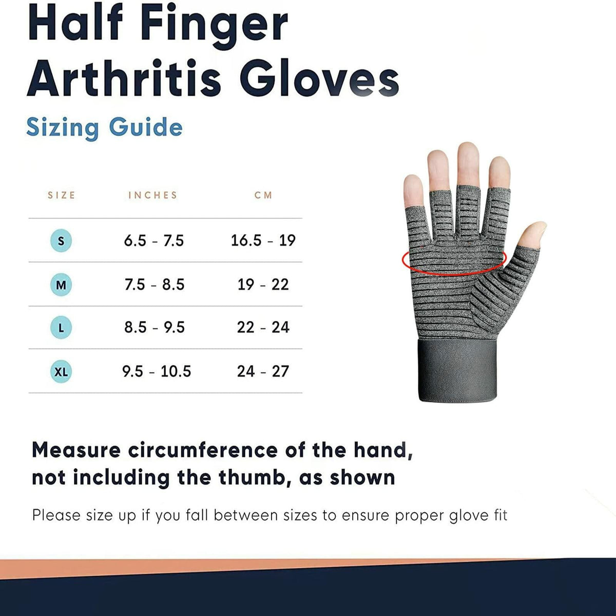 Guantes de compresión para artritis Copper Fit VigorGlove, cinturón ajustable, antideslizantes, negros, 2 piezas, XL