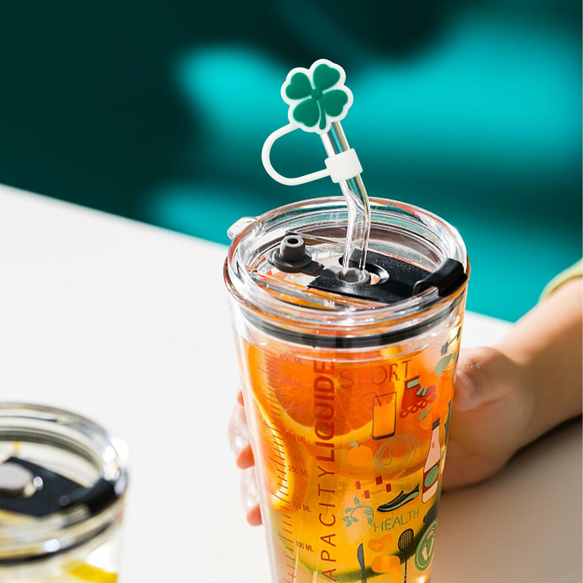 Fundas de silicona para pajitas CXLL con diseño de flor para vasos Stanley de 30 y 40 oz, 3 unidades