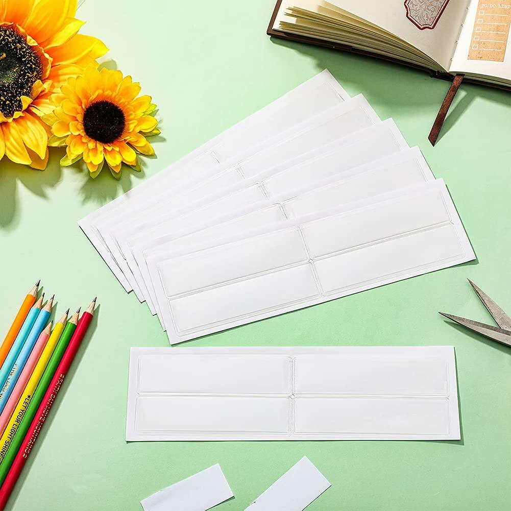 ccHuDE 48 piezas de soportes para etiquetas transparentes autoadhesivos, bolsillos para etiquetas de estante
