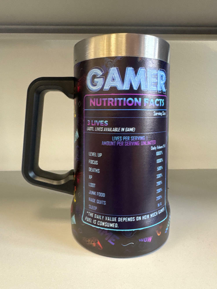 Jarra de cerveza TSIMPLE Gamer de 24 oz, regalo con temática de juegos de 24 oz