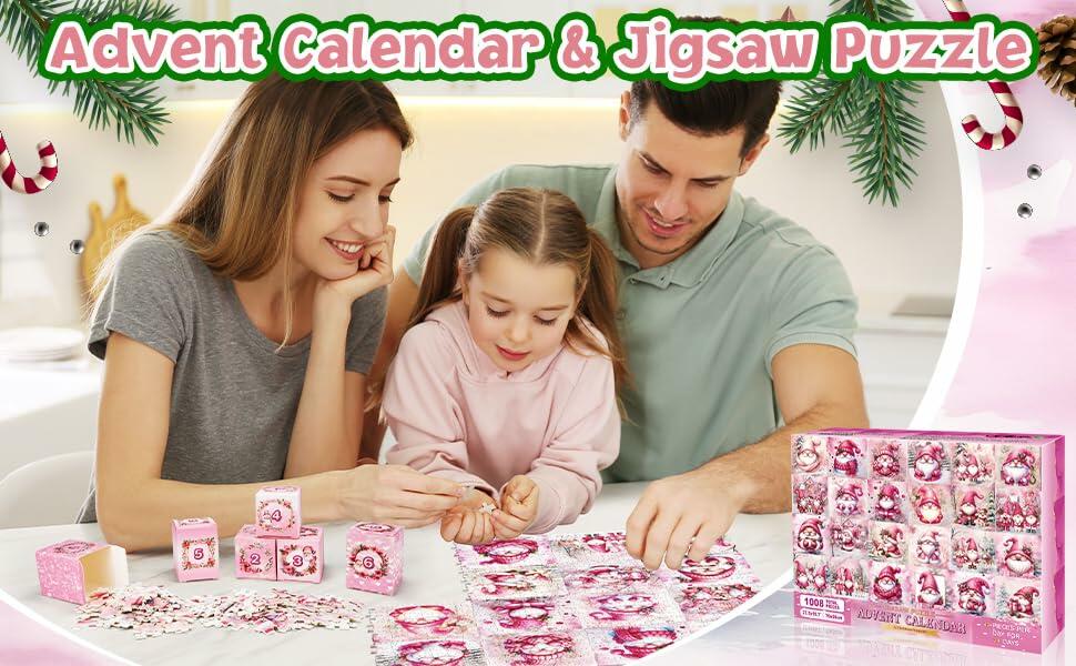 Calendario de Adviento de animales en filigrana 3D, 1008 piezas, cuenta regresiva de 24 días