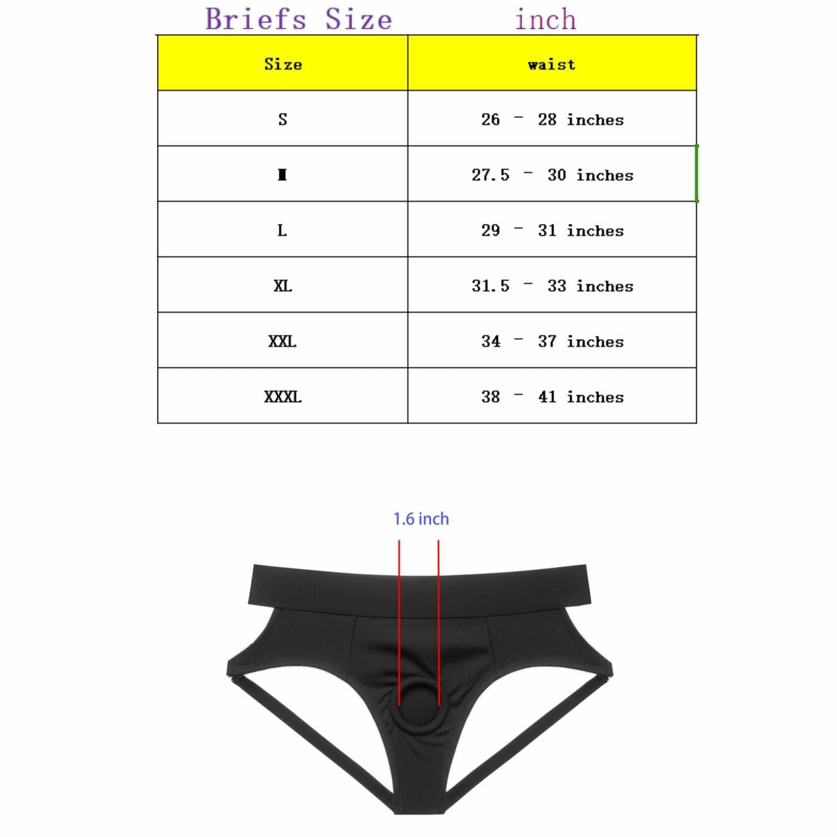 Bóxer con arnés para strap-on BQQSHH, color negro, talla mediana