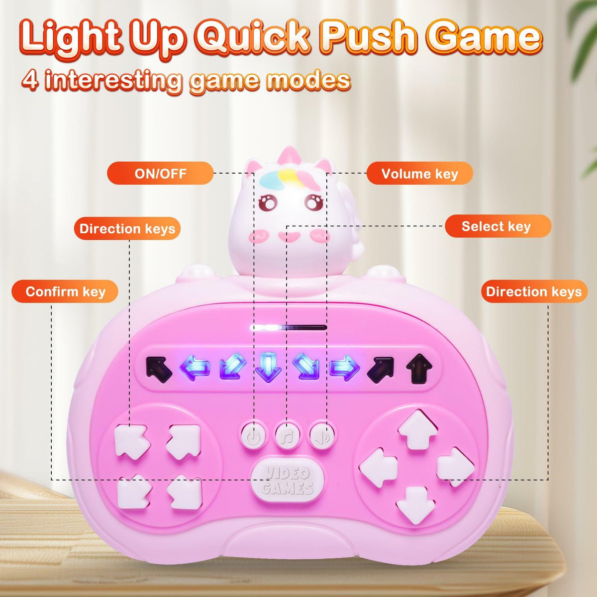 Juguete educativo de máquina de baile y ritmo de mano para niños de 3 a 12 años, diseño de poni