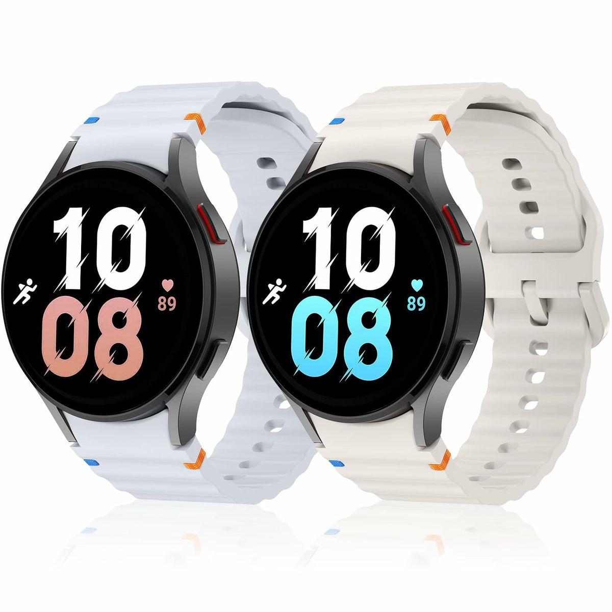 Correas deportivas compatibles con Samsung Galaxy Watch 7 6 5 40mm 44mm de silicona suave