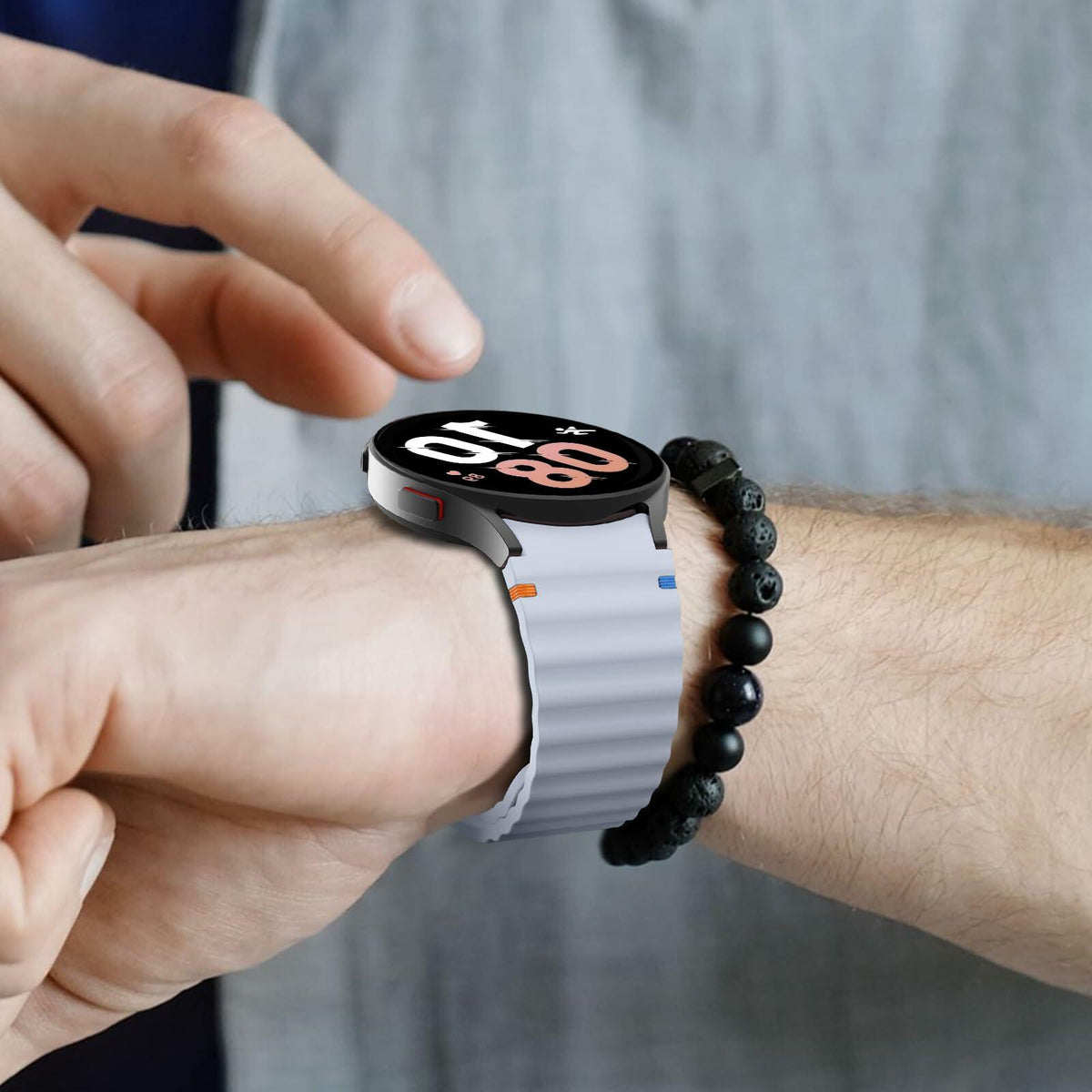 Correas deportivas compatibles con Samsung Galaxy Watch 7 6 5 40mm 44mm de silicona suave