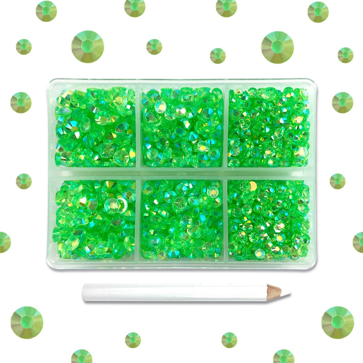 3000 piezas de gemas para manualidades, tipo jelly AB y rosa transparente, con base plana, de 4 mm