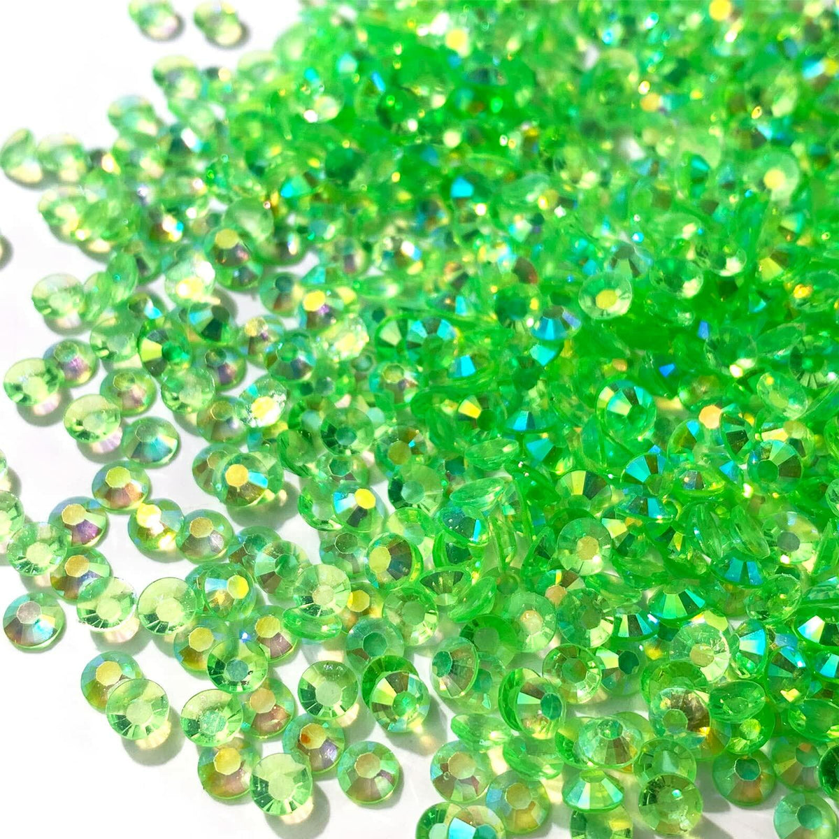 3000 piezas de gemas para manualidades, tipo jelly AB y rosa transparente, con base plana, de 4 mm