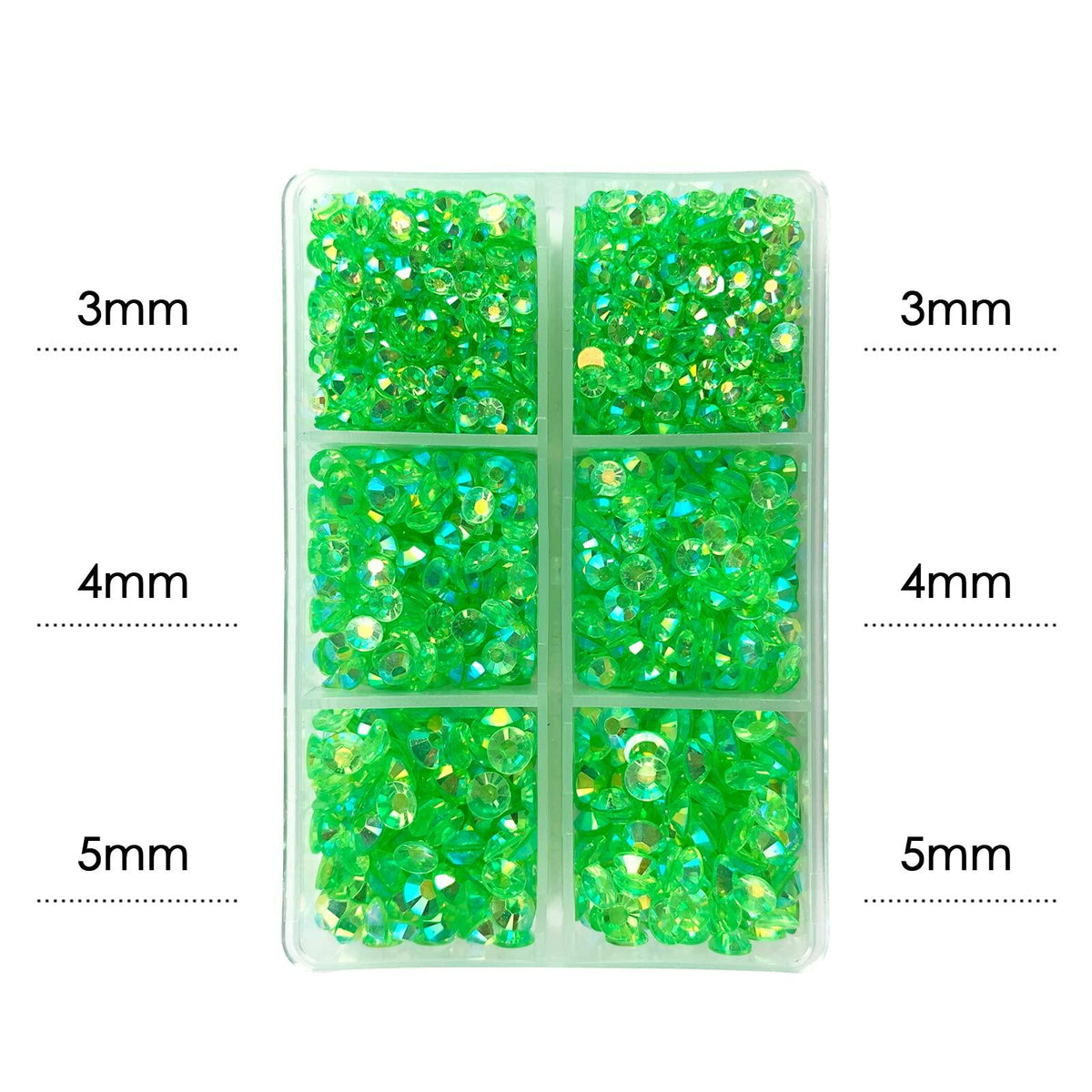 3000 piezas de gemas para manualidades, tipo jelly AB y rosa transparente, con base plana, de 4 mm