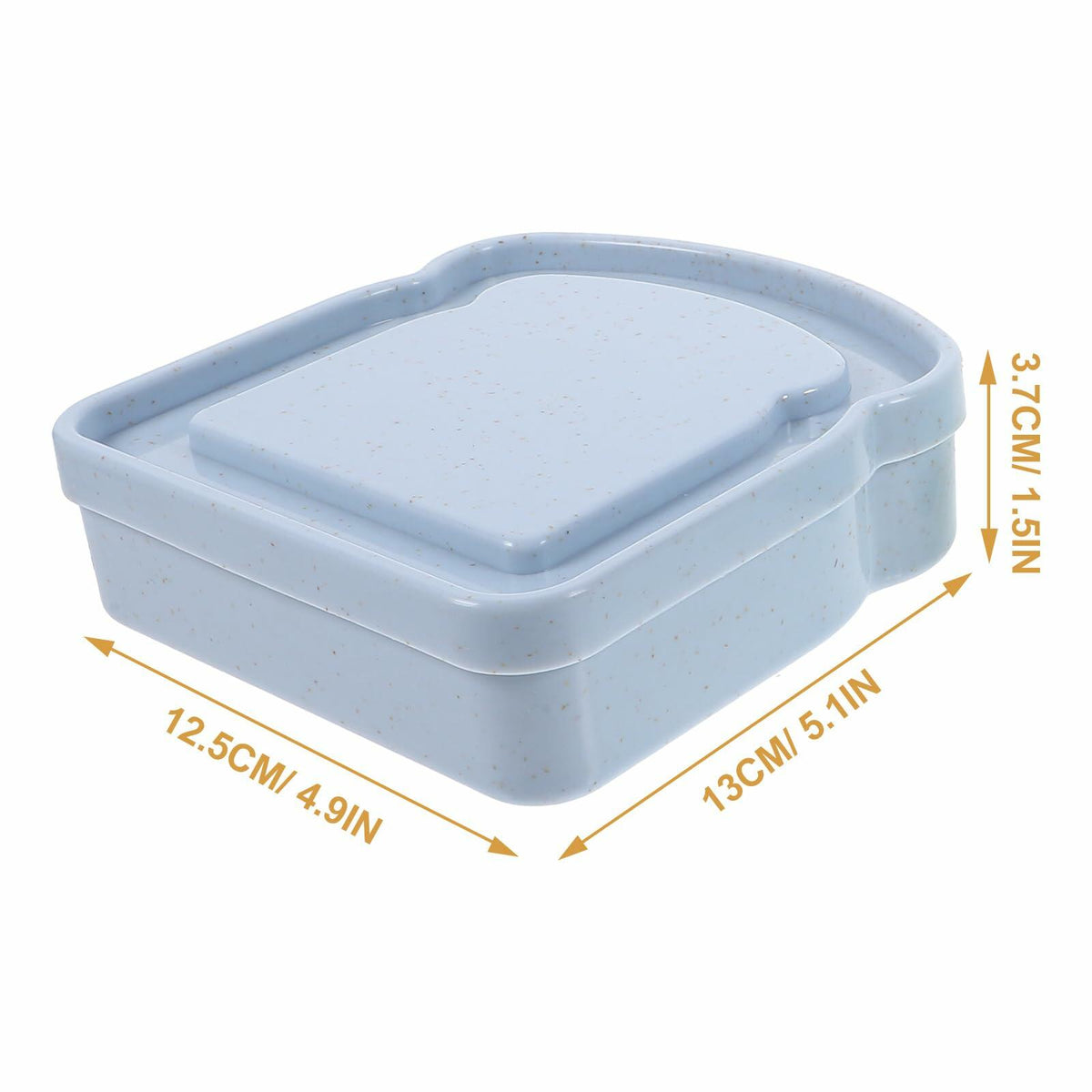 ABOOFAN 4 recipientes de plástico para sándwich con forma de tostada con tapa para almacenamiento de alimentos