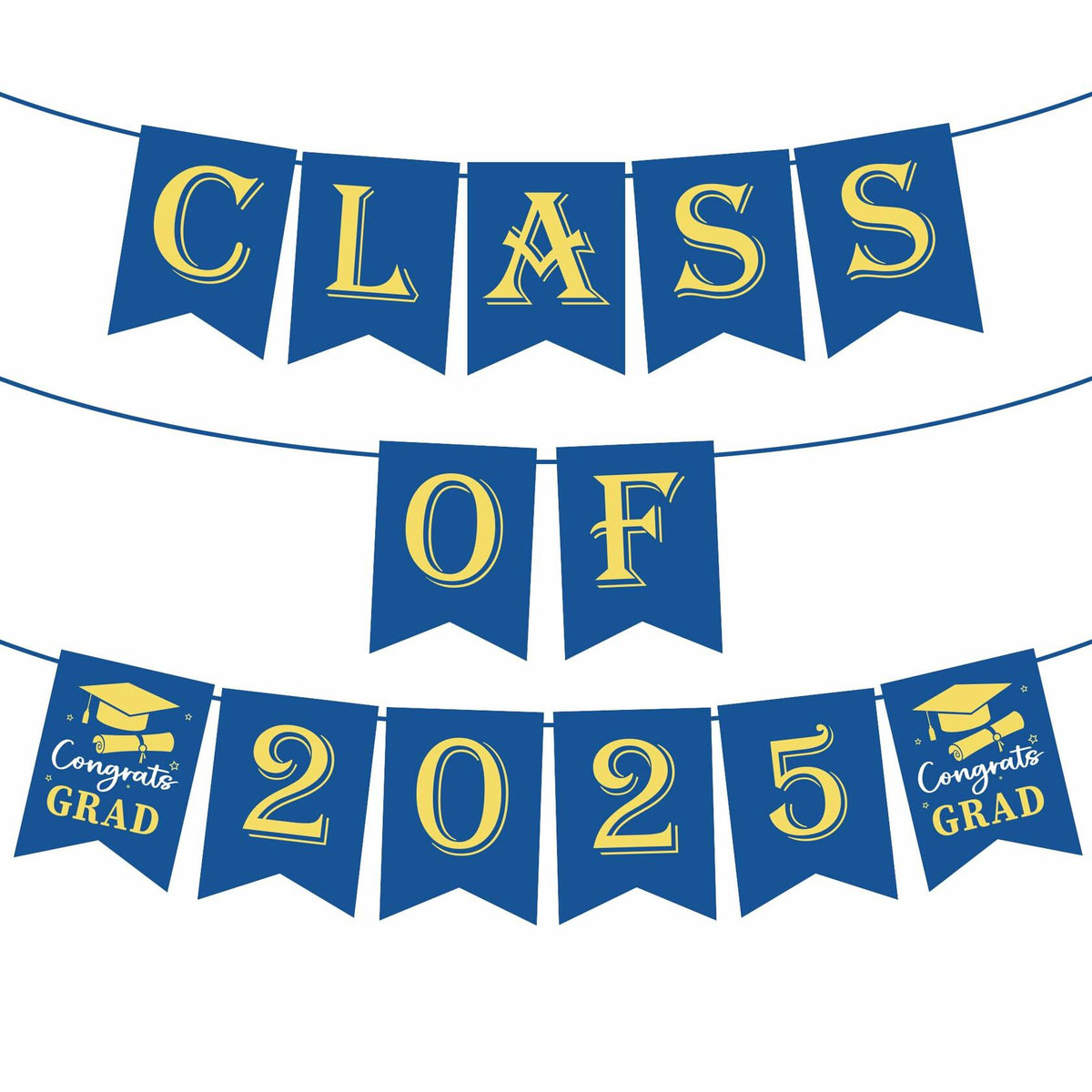 Pancarta de graduación OHOME 2025 azul, fondo de felicitaciones para graduado, decoración de fiesta