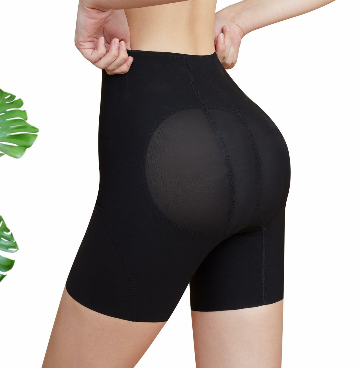 Shorts moldeadores con efecto levantacola Zoe Jacobs, control de abdomen, negro, XL