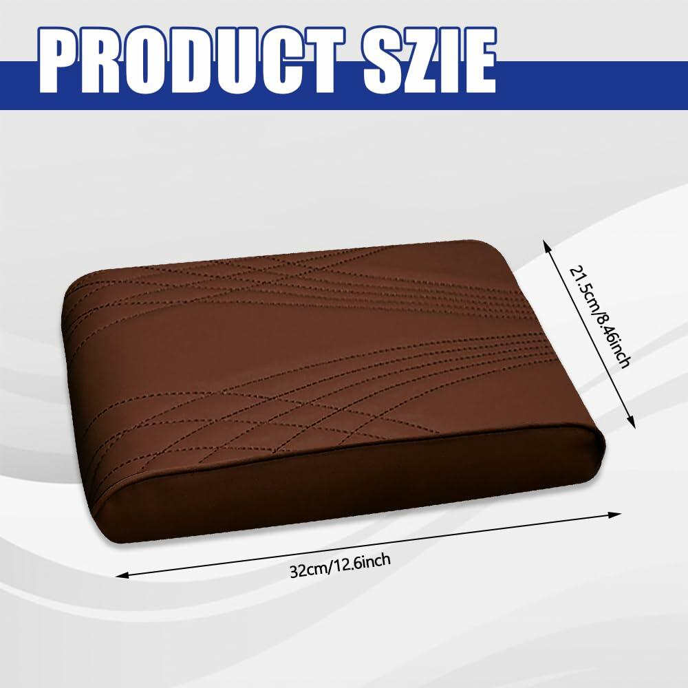 Funda de cuero con espuma viscoelástica para consola central de coche RGOAANC, universal, 12.6x8.5