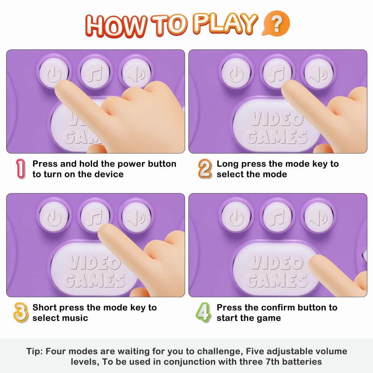 Juguete educativo Máquina de baile Rhythm Master portátil conejo morado para niños de 3 a 12 años