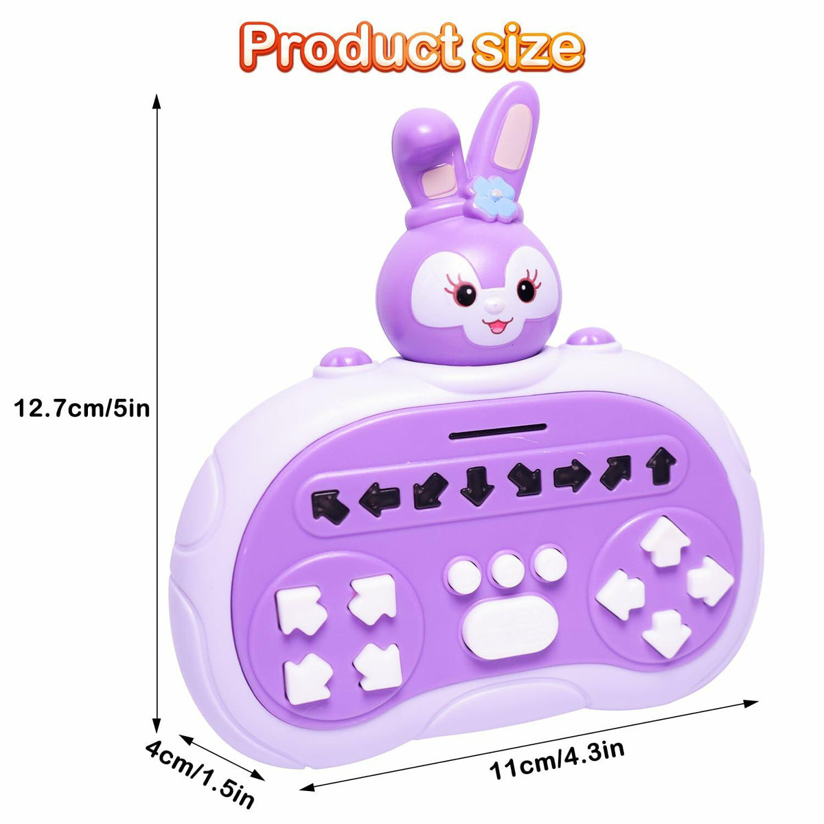 Juguete educativo Máquina de baile Rhythm Master portátil conejo morado para niños de 3 a 12 años