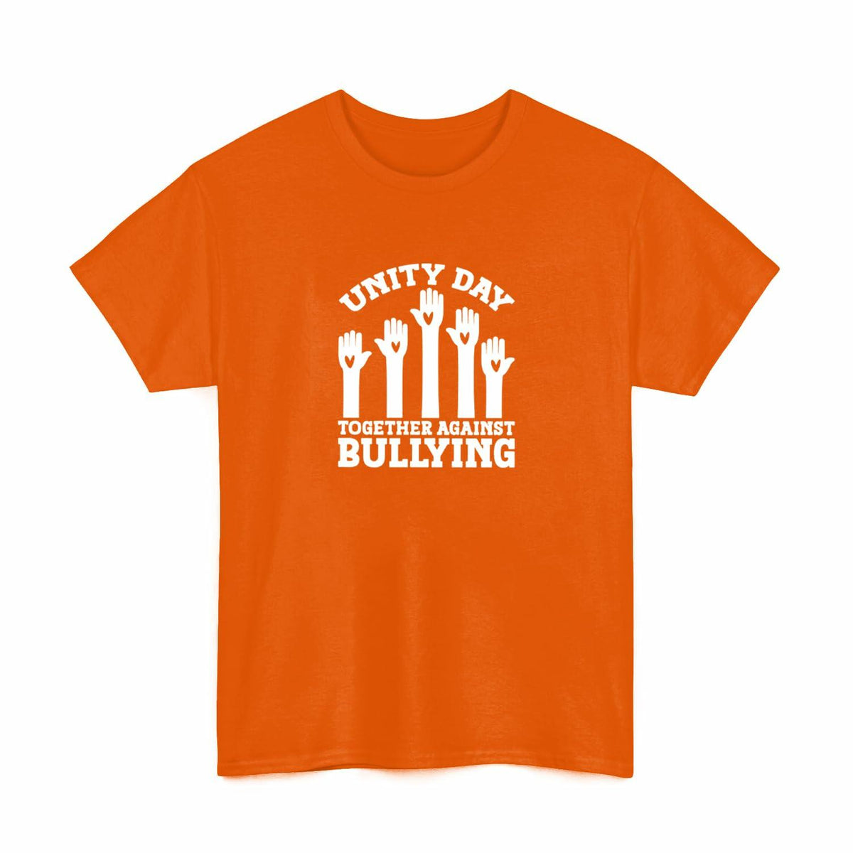 Camiseta de "Youth Unity Day" con corazón y arcoíris, mensaje contra el acoso escolar, talla 12