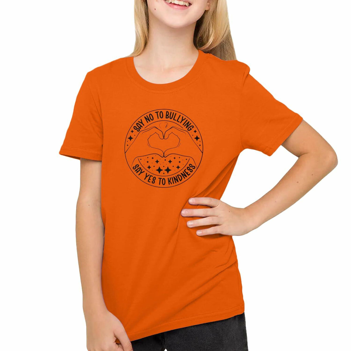 Camiseta "Youth Heart Be Kind" para el Día de la Unidad, color naranja - Talla 5T