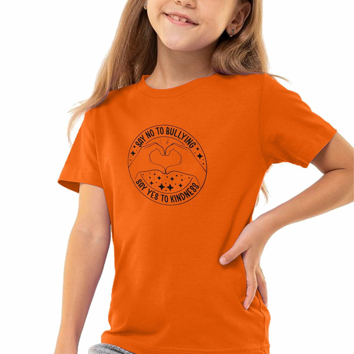 Camiseta "Youth Heart Be Kind" para el Día de la Unidad, color naranja - Talla 5T