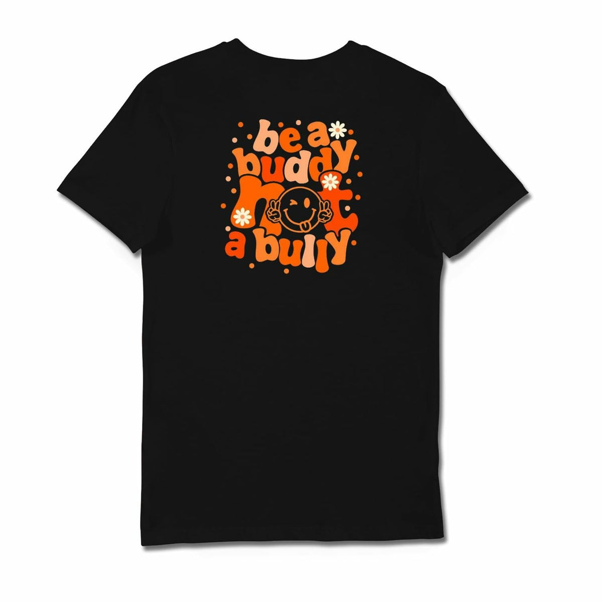 Camiseta para niños contra el acoso escolar, día de la unidad, camisa con mensaje de bondad, talla 4T, negra