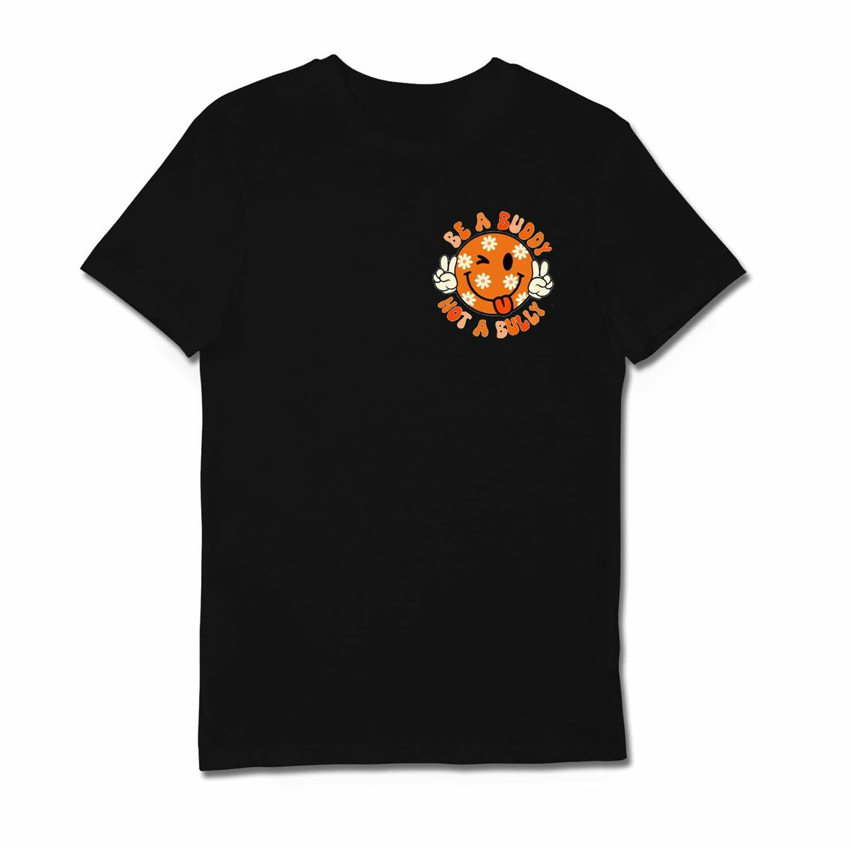Camiseta para niños contra el acoso escolar, día de la unidad, camisa con mensaje de bondad, talla 4T, negra