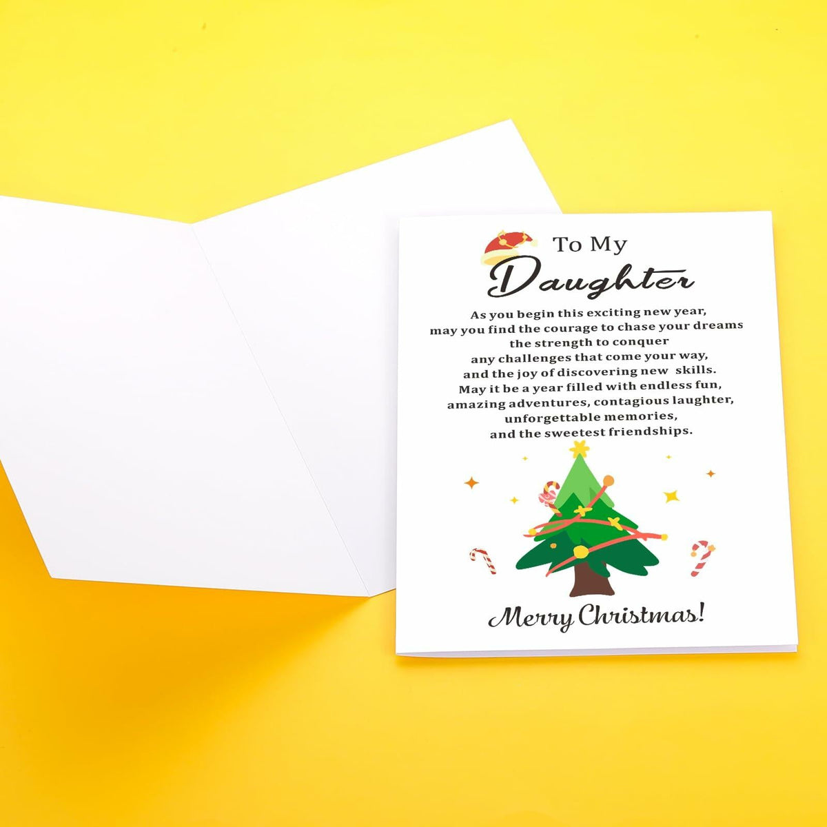 Tarjetas de Navidad sentimentales TI-EDC para hija - Regalos de Feliz Navidad