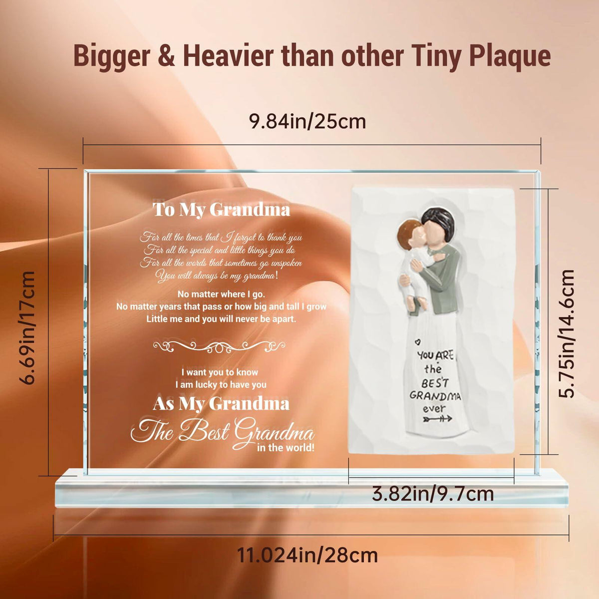 Regalo para mamá de parte de su hija, placa de cristal de recuerdo, regalo único para el Día de la Madre