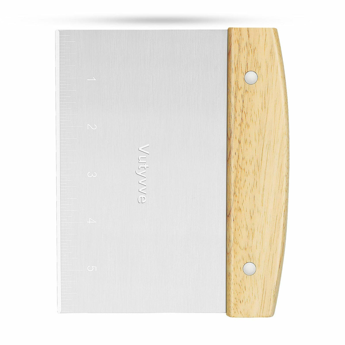 Juego de rasquetas para masa Vutyvve, mango de madera de acero inoxidable + 2 de plástico, 3 piezas