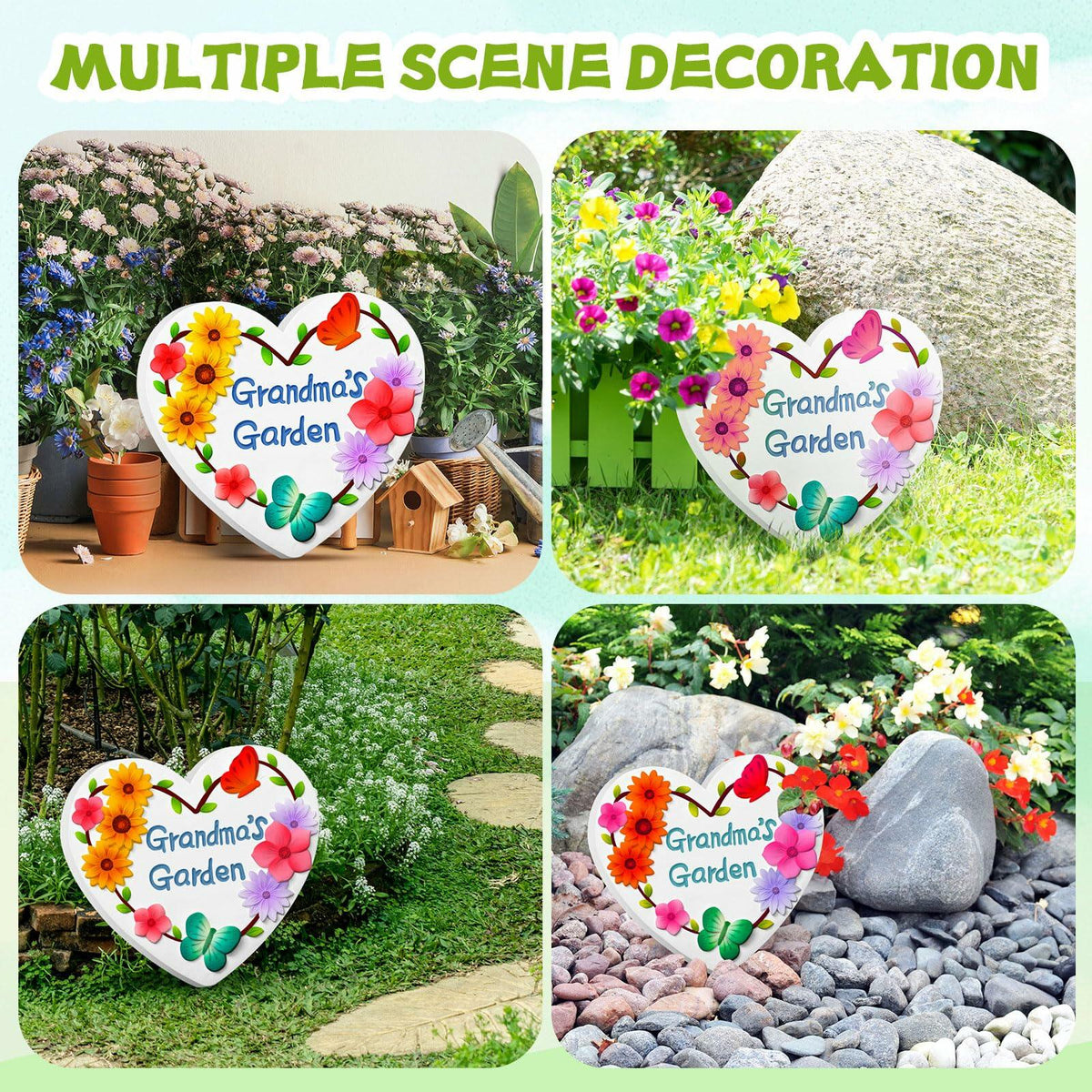 Kit de pintura DIY para piedra de jardín "Juexica Grandma's Garden" de 10.4 pulgadas