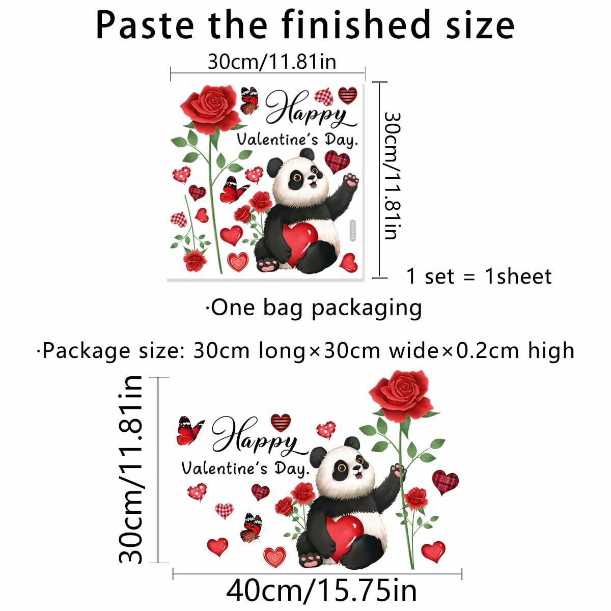 Pegatinas y adhesivos de corazones para ventanas de San Valentín, color rosa, 1 hoja