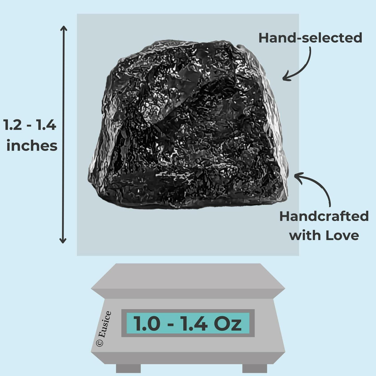 Cristales de obsidiana en bruto, piedra natural para chakras, 2 unidades, sanación Reiki