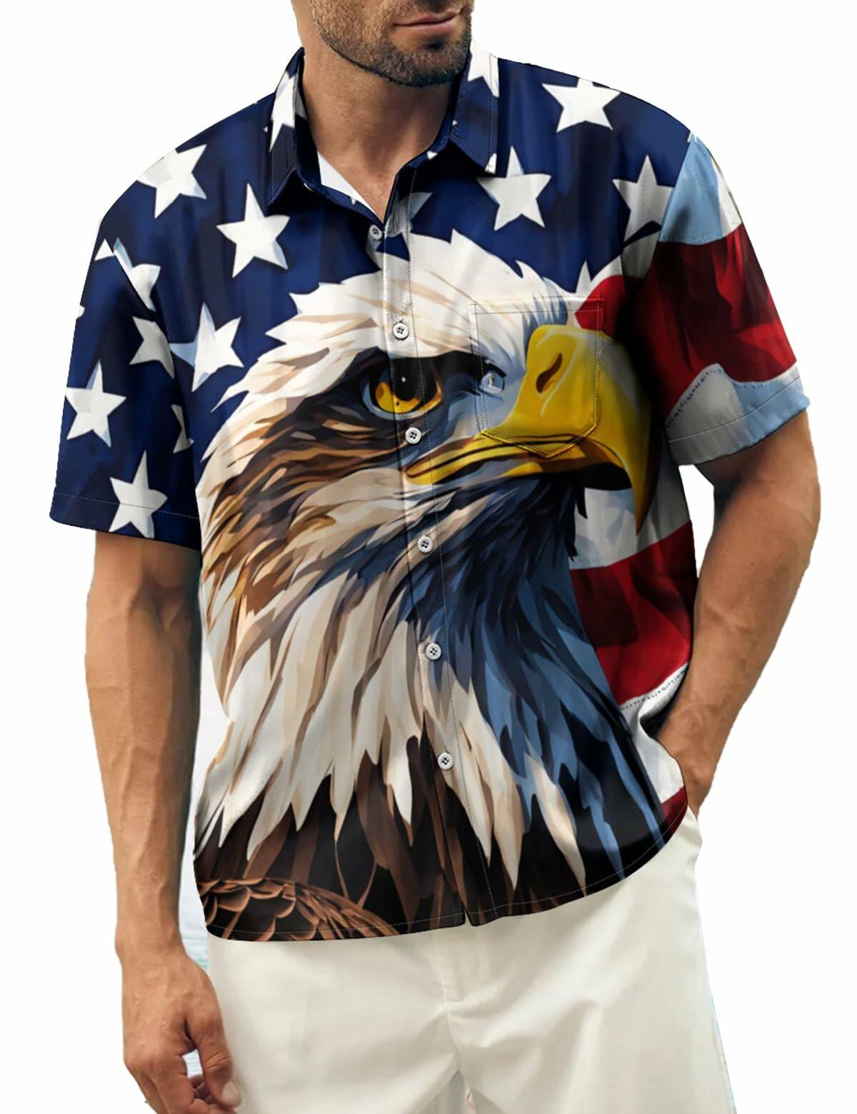 Camisa de botones para hombre con estampado de trébol de cuatro hojas y bandera del Día de San Patricio, color blanco y verde, talla 2XL