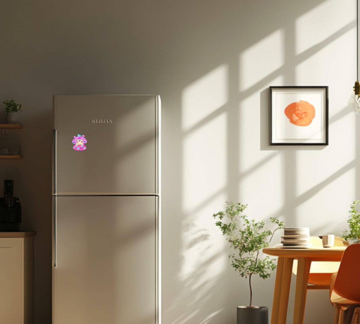 Adhesivo de imán para nevera Chanseens, diseño de cara haciendo puchero, para cocina, oficina o el hogar, 1 unidad
