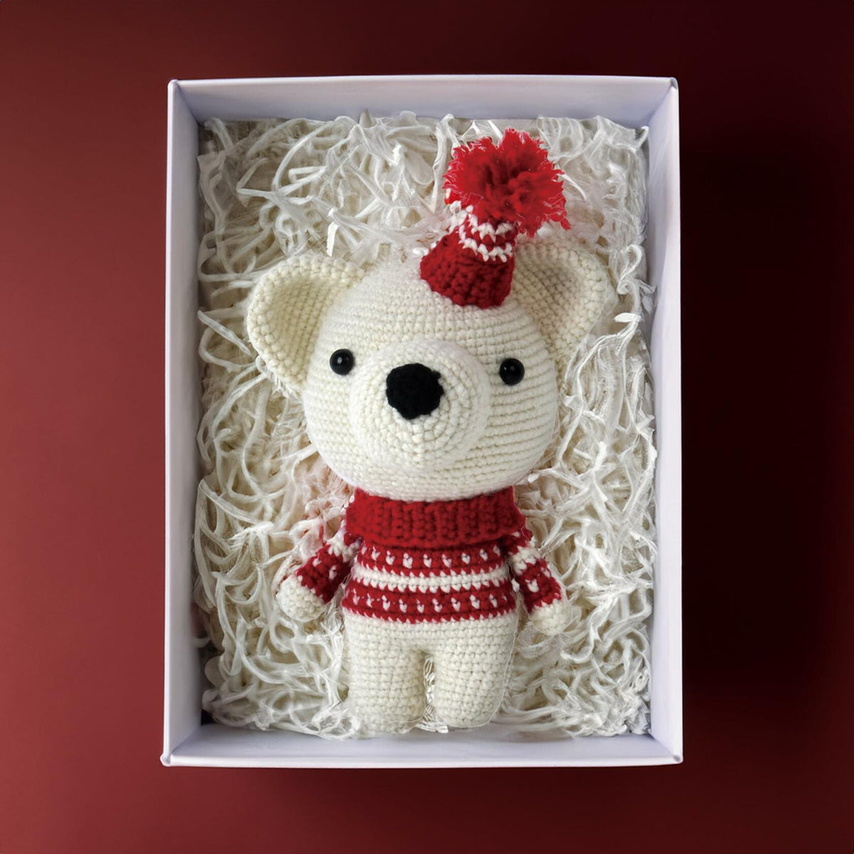 Kit de ganchillo amigurumi para adultos, nivel intermedio, manualidad DIY, oso con materiales