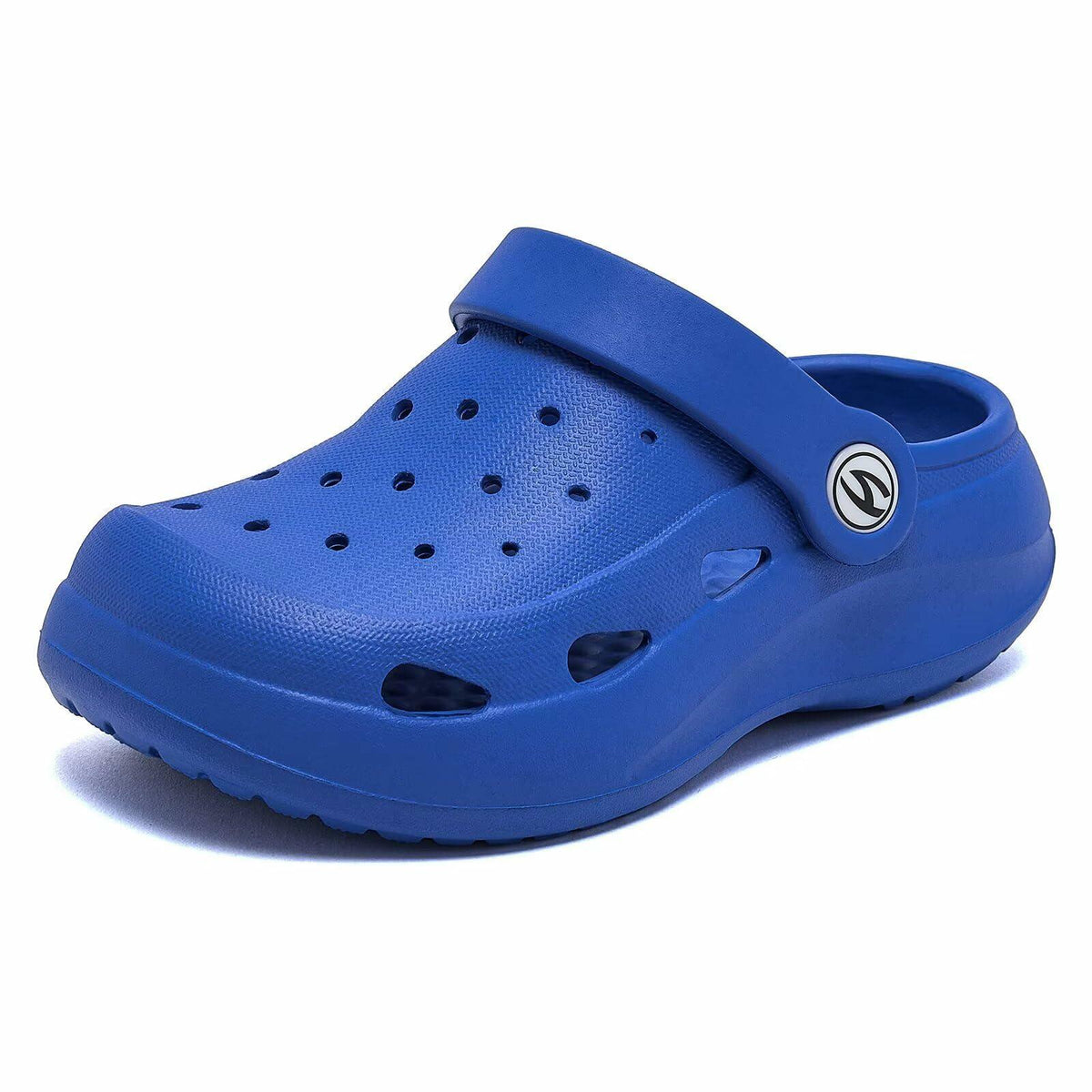 WOUEOI Zuecos, sandalias y chanclas de jardín con dibujos animados para niños pequeños, color azul zafiro, talla 9