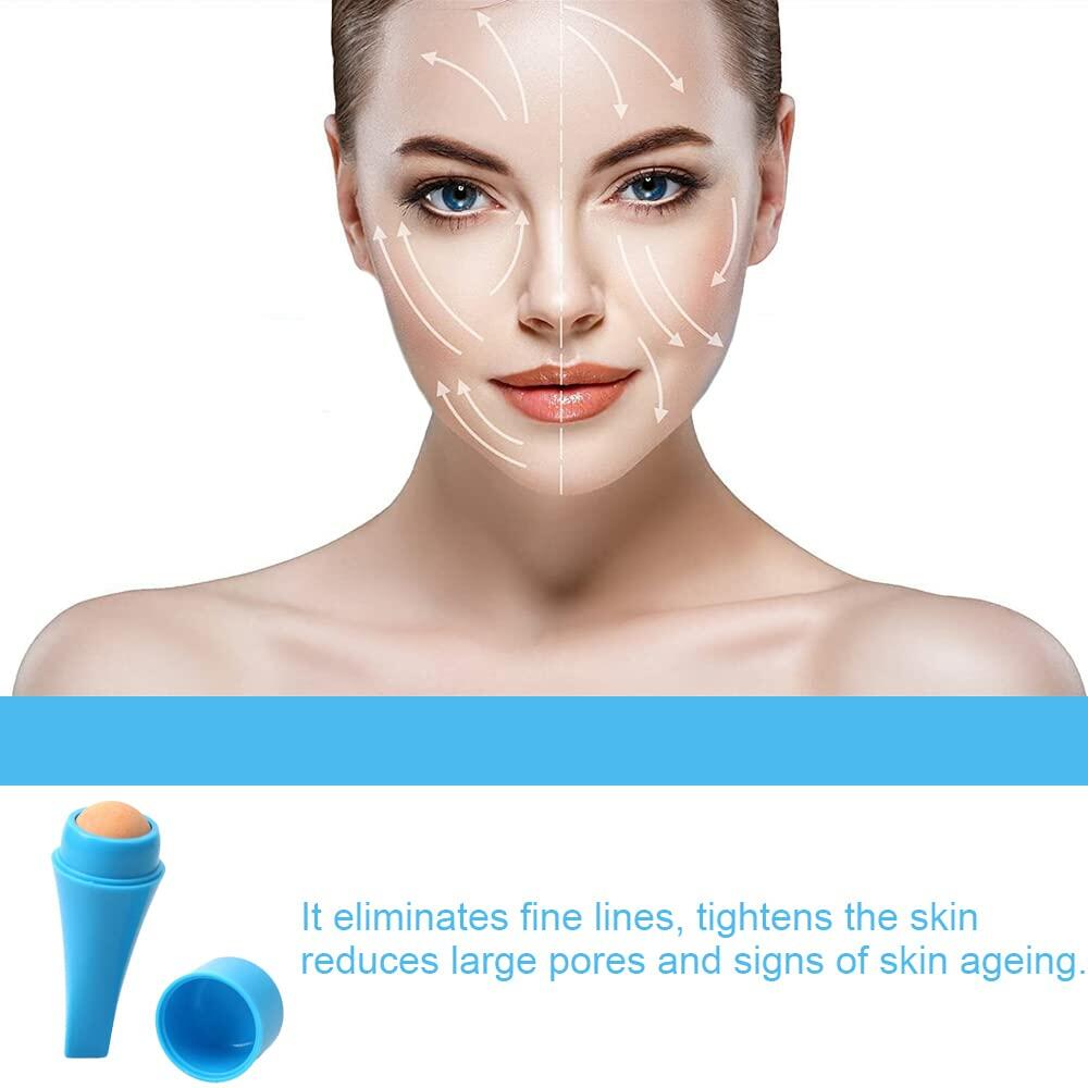 Rodillo facial absorbente de grasa de piedra volcánica YIKEXIAOSHULIN, natural y reutilizable