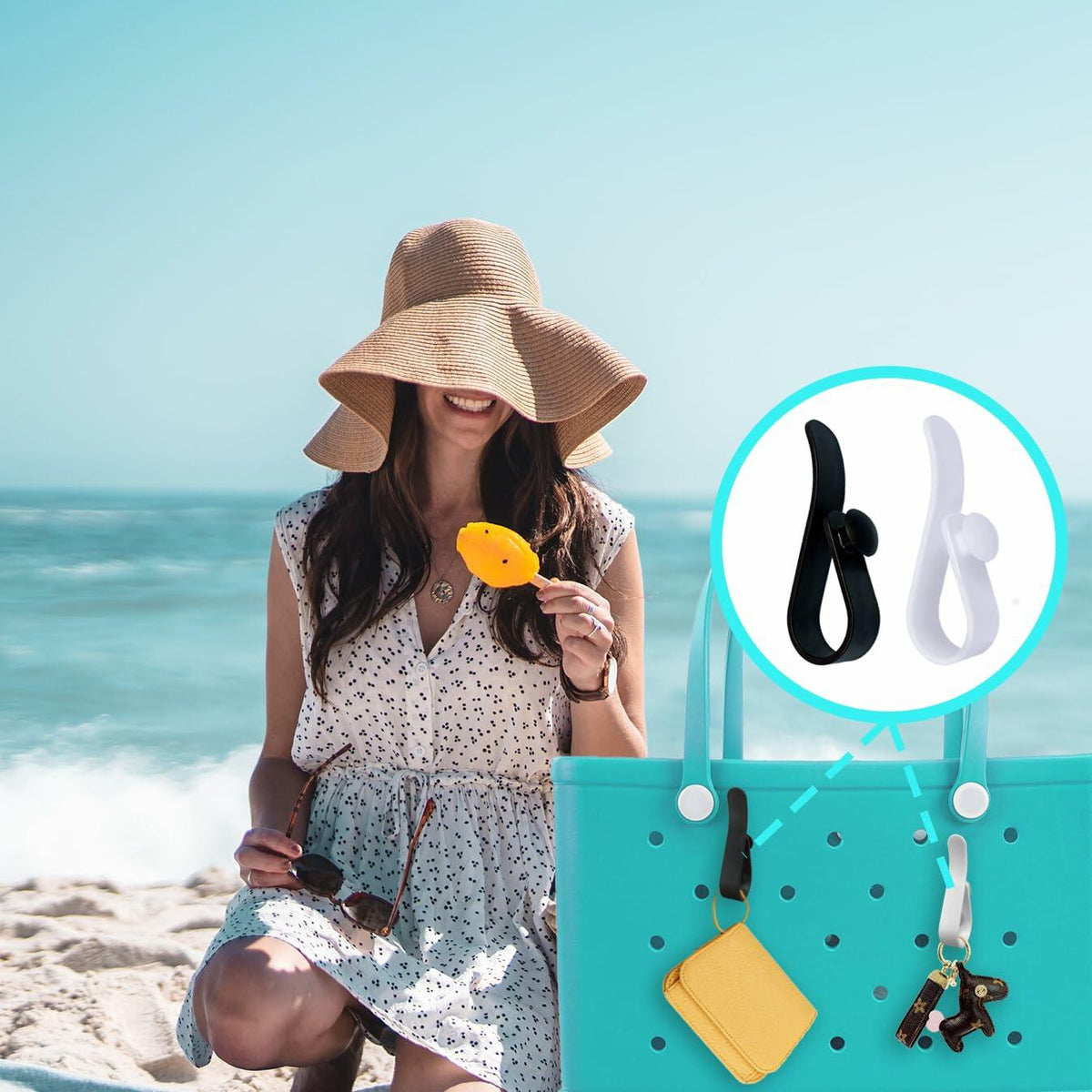 CULASIGN Juego de 3 ganchos para bolso, llaveros, dijes organizadores para bolsa de playa