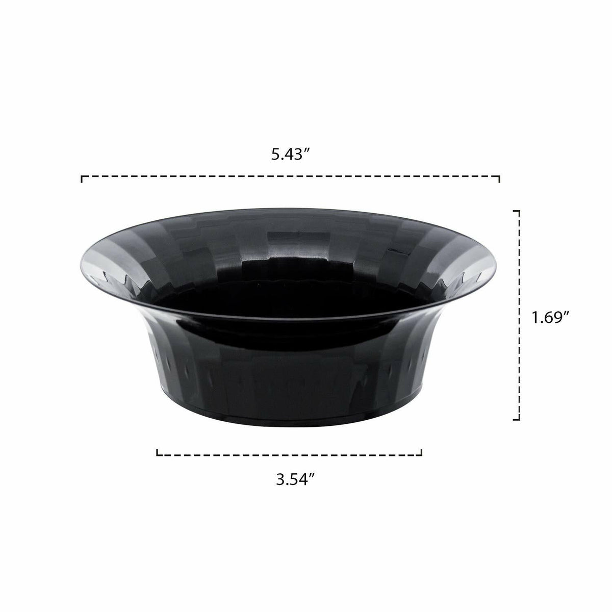 Ensaladeras de plástico de lujo Party Essentials 10oz Negro 20 unidades